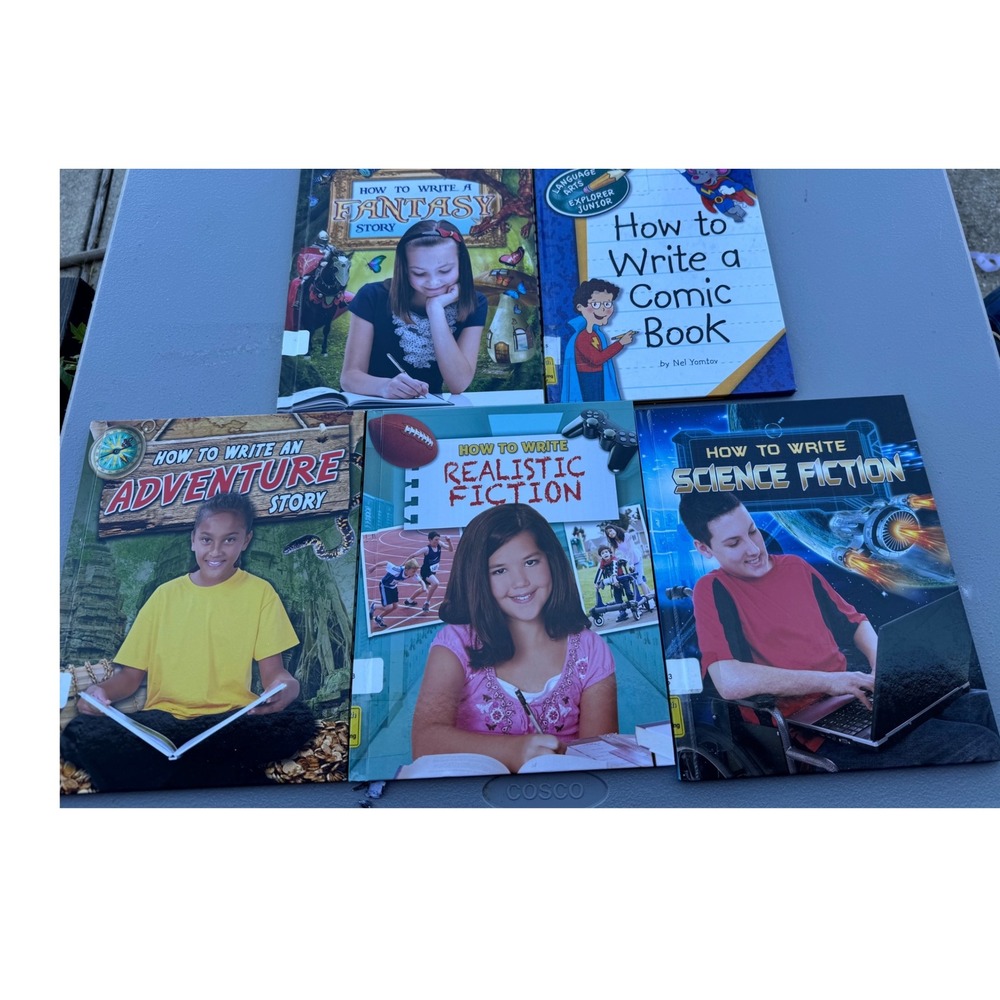 Crabtree Publishing How to Write Story Books Set of 5 Fantasy Comic Sci-Fi Kids